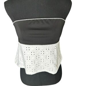 SHEIN Women’s Black and White Tube Top Size Large